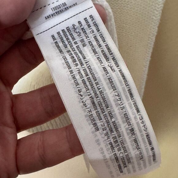 Abercrombie & Fitch Sweater Women's Small White Lace-Up Knitted Pullover Cotton - Picture 3 of 7